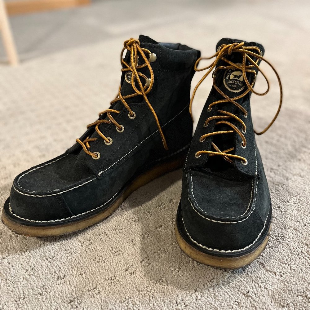 Men's Red Wing Shoes Irish Setter Black Boot Size 12